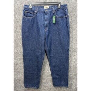 L.L.Bean Jeans Men’s 38x30 Dark Wash Blue Natural Fit Straight Leg 5-Pocket NEW